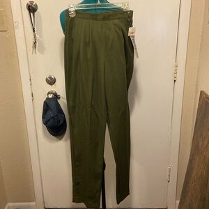 Vintage Lucia Dress/Office Pants 8 pleated front side button closure mid weight